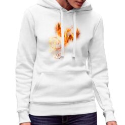 La Fenice felpa con cappuccio personalizzata donna digitalshirt bianca.jpg