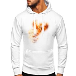 La Fenice felpa con cappuccio personalizzata uomo digitalshirt bianca