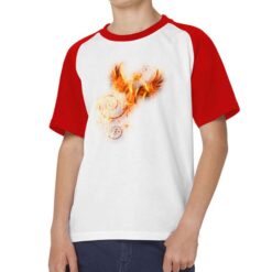 La Fenice t-shirt bicolor personalizzata bambino digitalshirt rossa
