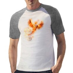 La Fenice t-shirt bicolor personalizzata uomo digitalshirt grigia