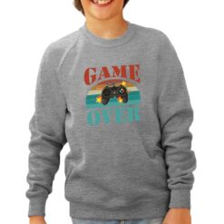 Fine dei Giochi felpa senza cappuccio personalizzata bambino digitalshirt grigia