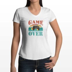 Fine dei Giochi t-shirt scollo a v personalizzata donna digitalshirt bianca