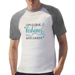 Fishing Daddy t-shirt bicolor personalizzata uomo digitalshirt grigia