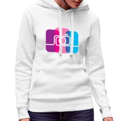 Fotografia felpa con cappuccio personalizzata donna digitalshirt bianca.jpg