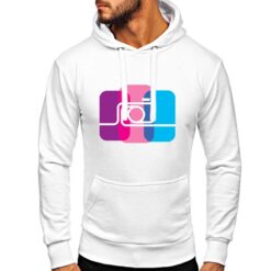 Fotografia felpa con cappuccio personalizzata uomo digitalshirt bianca