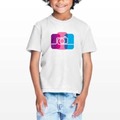 Fotografia t-shirt personalizzata bambino digitalshirt bianca