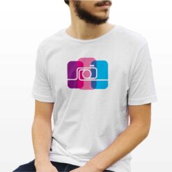 Fotografia t-shirt personalizzata uomo digitalshirt bianca