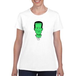 Frankenstein t-shirt personalizzata donna digitalshirt bianco
