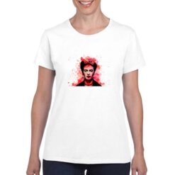 Frida-Kahlo t-shirt personalizzata donna digitalshirt bianco