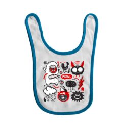 bavaglino graficafunny doodles turchese digitalshirt