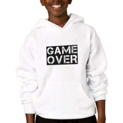 Game over Grafiti felpa con cappuccio personalizzata bambino digitalshirtbianco