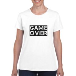 Game over Grafiti t-shirt personalizzata donna digitalshirt bianco