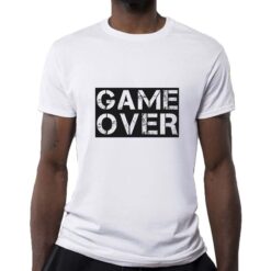 Game over Grafiti t-shirt personalizzata uomo digitalshirt bianca