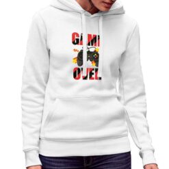 Game Over rosso nero felpa con cappuccio personalizzata donna digitalshirt bianca.jpg