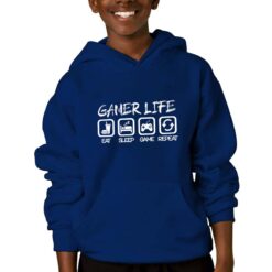 Gamer Life felpa con cappuccio personalizzata bambino digitalshirtnavy