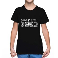 Gamer Life t-shirt personalizzata bambino digitalshirt nera