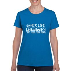 Gamer Life t-shirt personalizzata donna digitalshirt royal