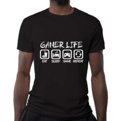 Gamer Life t-shirt personalizzata uomo digitalshirt nero