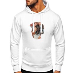 German Boxer felpa con cappuccio personalizzata uomo digitalshirt bianca
