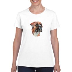 German Boxer t-shirt personalizzata donna digitalshirt bianco