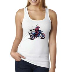 Girl Motocross canottiera personalizzata donna digitalshirt bianca