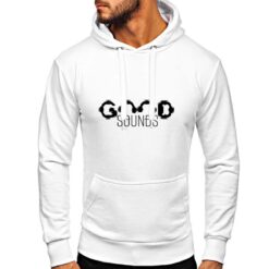Good Sounds felpa con cappuccio personalizzata uomo digitalshirt bianca