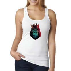 Gorilla Corona canottiera personalizzata donna digitalshirt bianca