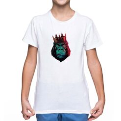 Gorilla Corona t-shirt personalizzata bambino digitalshirt bianca