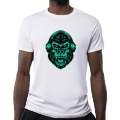 Gorilla Hardcore t-shirt personalizzata uomo digitalshirt bianca