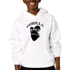 Gorilla felpa con cappuccio personalizzata bambino digitalshirtbianco