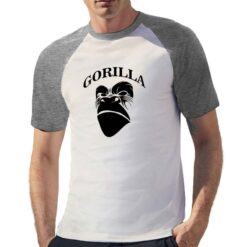Gorilla t-shirt bicolor personalizzata uomo digitalshirt grigia