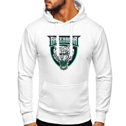 Greenroar felpa con cappuccio personalizzata uomo digitalshirt bianca