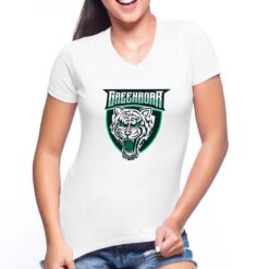 Greenroar t-shirt scollo a v personalizzata donna digitalshirt bianca