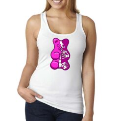 Gumbear Scheletro canottiera personalizzata donna digitalshirt bianca