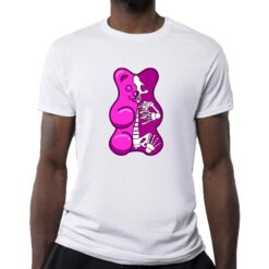 Gumbear Scheletro t-shirt personalizzata uomo digitalshirt bianca