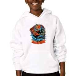 Halloween Mostro felpa con cappuccio personalizzata bambino digitalshirtbianco