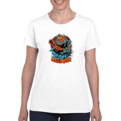 Halloween Mostro t-shirt personalizzata donna digitalshirt bianco