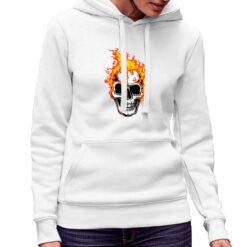 Hellrider Painting felpa con cappuccio personalizzata donna digitalshirt bianca.jpg
