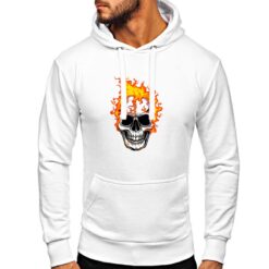 Hellrider Painting felpa con cappuccio personalizzata uomo digitalshirt bianca