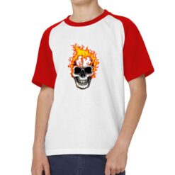 Hellrider Painting t-shirt bicolor personalizzata bambino digitalshirt rossa
