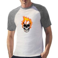 Hellrider Painting t-shirt bicolor personalizzata uomo digitalshirt grigia