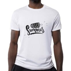 Hello Summer t-shirt personalizzata uomo digitalshirt bianca