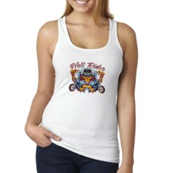 Hell Rider canottiera personalizzata donna digitalshirt bianca