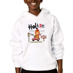 Holiday felpa con cappuccio personalizzata bambino digitalshirtbianco