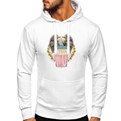 Honoring Veterans felpa con cappuccio personalizzata uomo digitalshirt bianca