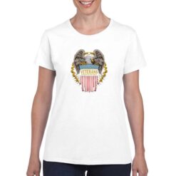 Honoring Veterans t-shirt personalizzata donna digitalshirt bianco