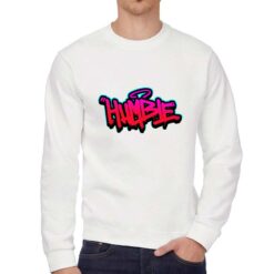 Humble felpa senza cappuccio personalizzata uomo digitalshirt bianca