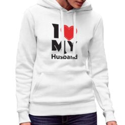Husband felpa con cappuccio personalizzata donna digitalshirt bianca.jpg