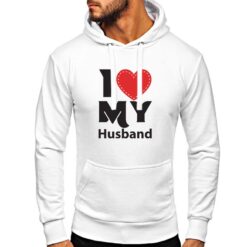 Husband felpa con cappuccio personalizzata uomo digitalshirt bianca