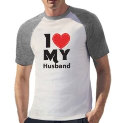 Husband t-shirt bicolor personalizzata uomo digitalshirt grigia